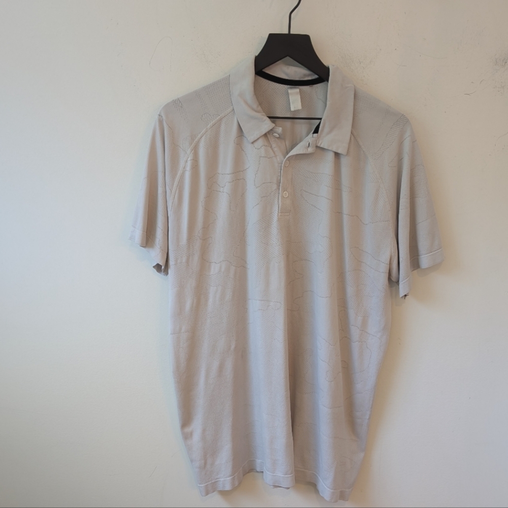 UNRL Men's Grey Transfusion Camo Golf Athletic Sweatwicking Polo Size XL